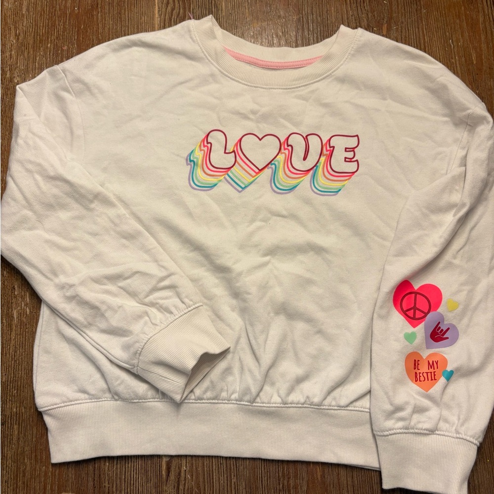 Cat & Jack Pink and White Sweatshirt